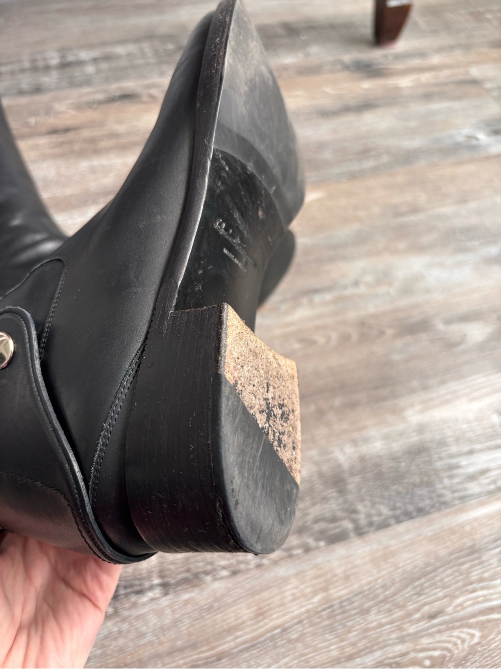 Ferragamo Black Rodi Riding Boots - Picture 13 of 15